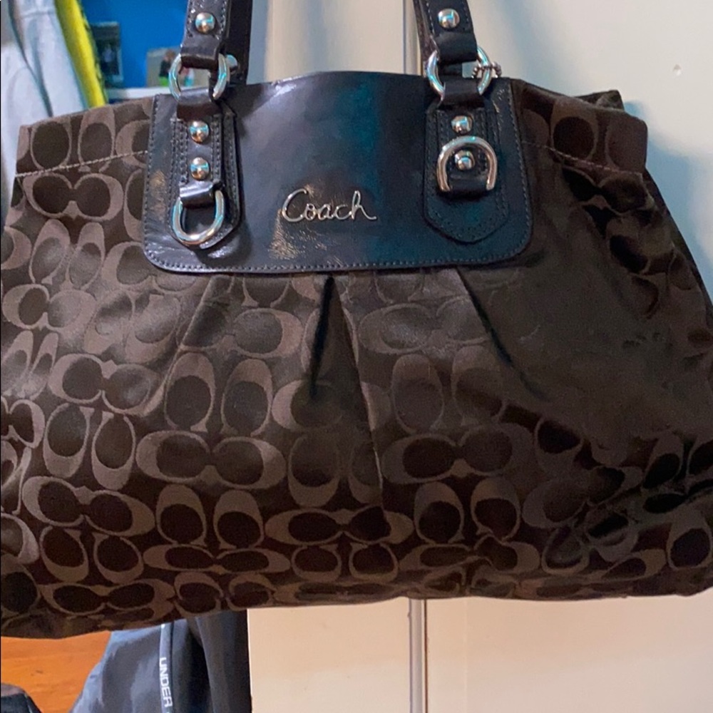 Authentic Brown Signature Coach Bag